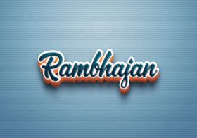 Cursive Name DP: Rambhajan