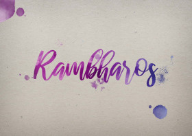 Rambharos Watercolor Name DP