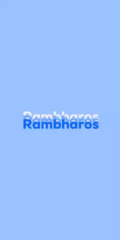 Name DP: Rambharos