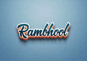 Cursive Name DP: Rambhool