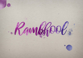Rambhool Watercolor Name DP