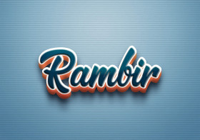 Cursive Name DP: Rambir