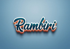 Cursive Name DP: Rambiri