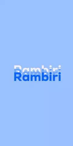 Name DP: Rambiri