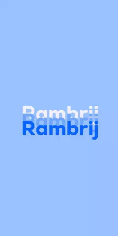 Name DP: Rambrij