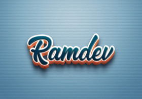 Cursive Name DP: Ramdev