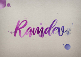 Ramdev Watercolor Name DP