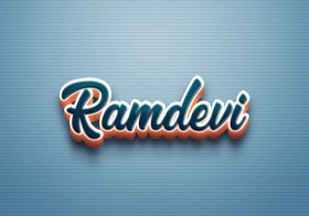 Cursive Name DP: Ramdevi