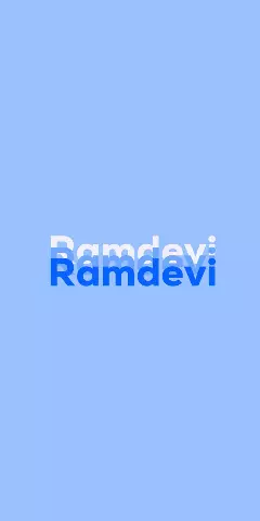 Name DP: Ramdevi