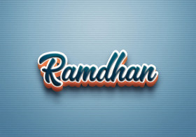 Cursive Name DP: Ramdhan