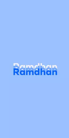 Name DP: Ramdhan