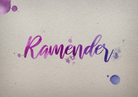 Ramender Watercolor Name DP