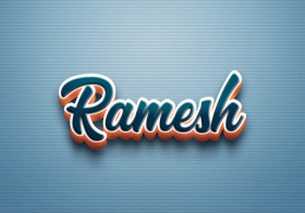 Cursive Name DP: Ramesh