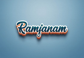 Cursive Name DP: Ramjanam