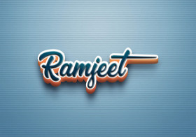 Cursive Name DP: Ramjeet