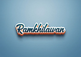 Cursive Name DP: Ramkhilawan