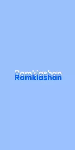 Name DP: Ramkiashan