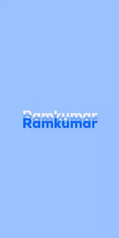 Name DP: Ramkumar