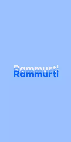 Name DP: Rammurti