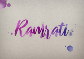 Ramrati Watercolor Name DP