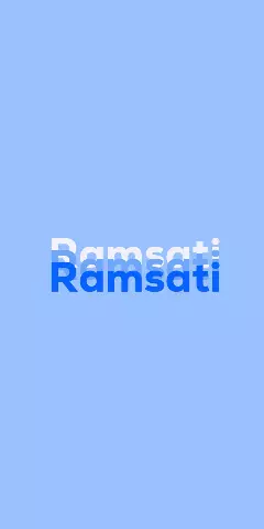 Name DP: Ramsati