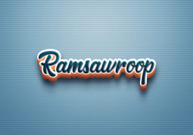 Cursive Name DP: Ramsawroop