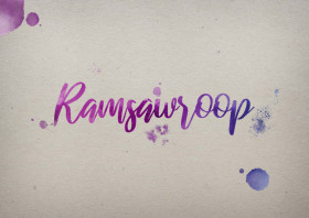 Ramsawroop Watercolor Name DP