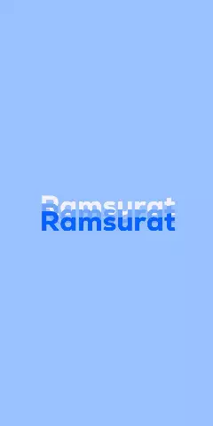 Name DP: Ramsurat