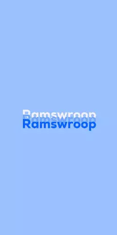 Name DP: Ramswroop
