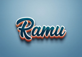 Cursive Name DP: Ramu