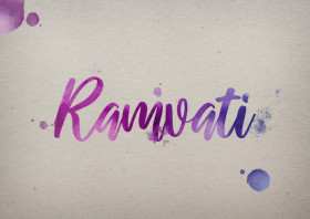 Ramvati Watercolor Name DP