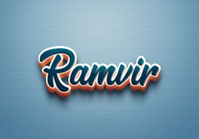 Cursive Name DP: Ramvir