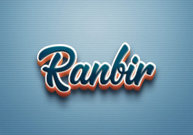Cursive Name DP: Ranbir