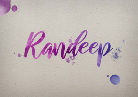 Randeep Watercolor Name DP