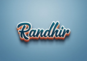 Cursive Name DP: Randhir