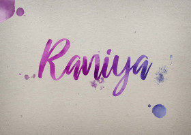 Raniya Watercolor Name DP