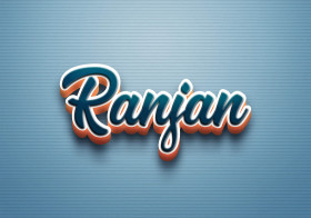 Cursive Name DP: Ranjan
