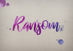 Ransom Watercolor Name DP