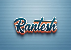 Cursive Name DP: Rantesh