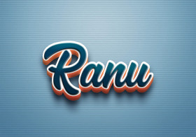 Cursive Name DP: Ranu