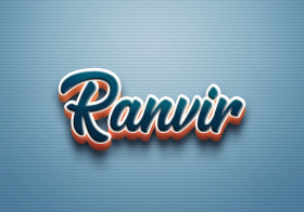 Cursive Name DP: Ranvir