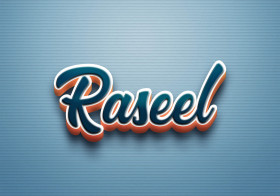 Cursive Name DP: Raseel
