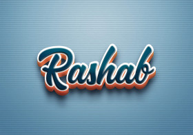 Cursive Name DP: Rashab
