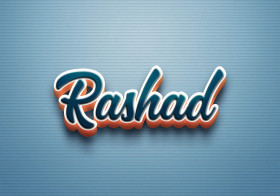 Cursive Name DP: Rashad