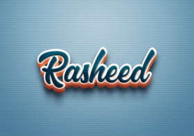 Cursive Name DP: Rasheed