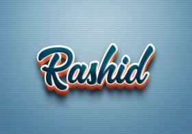 Cursive Name DP: Rashid