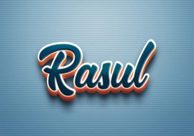 Cursive Name DP: Rasul