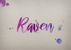 Raven Watercolor Name DP
