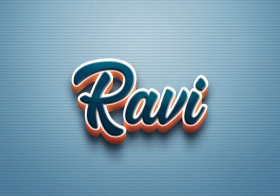 Cursive Name DP: Ravi