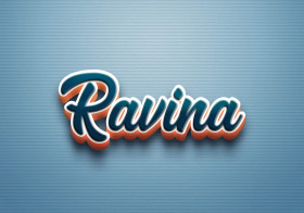 Cursive Name DP: Ravina